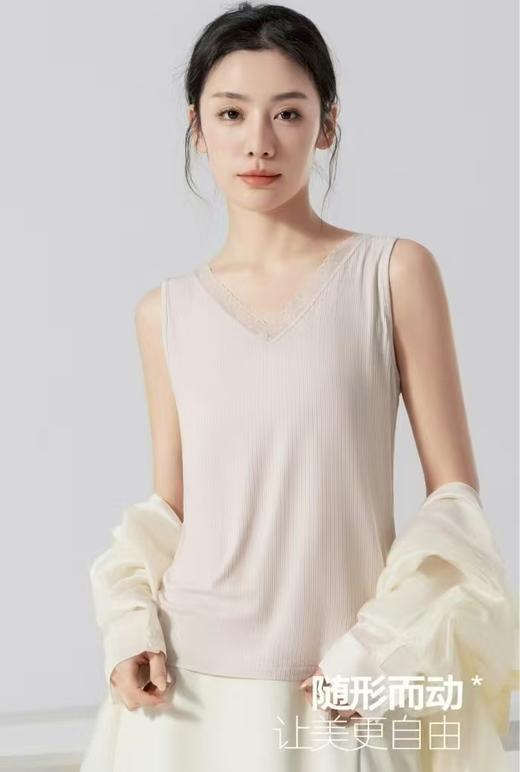 LS竹纤维女士时尚蕾丝大版背心2822 商品图2