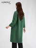 【商城同款】阿菁娜时髦绿色桑蚕丝羊毛长款大衣F30D211085 商品缩略图2