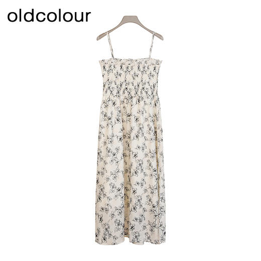 oldcolour商场同款夏季时尚气质优雅碎花连衣裙套装女Q231011A1 商品图3