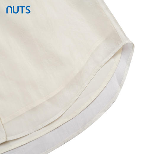 NUTS商场同款春秋季杏色气质优雅宽松系带长袖衬衫女4320102A1 商品图3