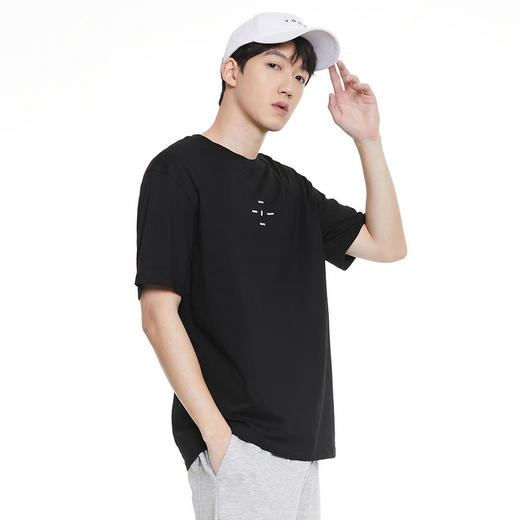 GXG男装纯棉休闲t恤夏季简约印花百搭短袖男士K&C 商品图2