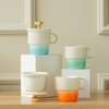 【为思礼】氤氲多彩陶瓷杯 办公室吸管杯 高颜值咖啡杯 女生伴手礼 家用茶水分离杯 奶油风陶瓷马克杯 商品缩略图2