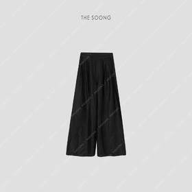 THESOONG "重磅定织"夏季龟裂纹香云纱高级感阔腿休闲裤HBKZ3796