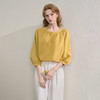 【限时秒杀】通勤宽松圆领七分袖衬衫女夏季复古文艺百搭休闲衬衣V2551107 商品缩略图3