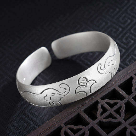 【祝福吉祥】子佩集S999手工银手镯原创设计【55051242】2506 商品图5