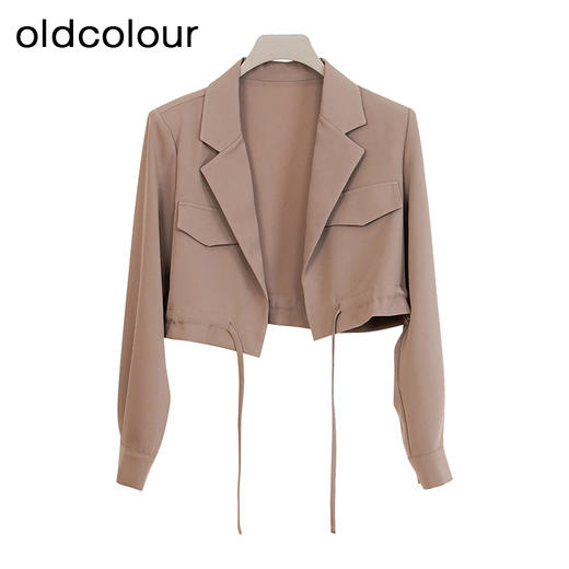 oldcolour商场同款春秋款时尚优雅气质通勤两件套长袖连衣裙女GP31103001 商品图4