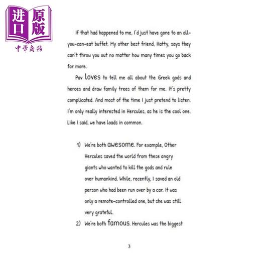 【中商原版】赫拉克勒斯 英雄日记 Hercules 1 Hercules the Diary of a (Sort of) Hero 英文原版 插图丰富的幽默小说故事 商品图4