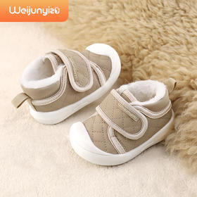 炜俊亿足学步鞋男女宝宝棉鞋冬季新款婴儿鞋子软底加绒0一1-3岁女童鞋14-21