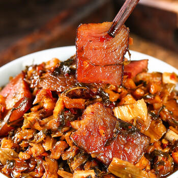 辣小董腊肉外婆菜288g湖南特产下饭菜拌饭拌面即食萝卜干酱腌菜咸菜榨菜 /粮油调味 /调味品 /榨菜/酱腌菜 商品图3