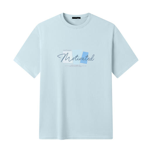 GXG男装25夏季时尚潮流图案圆领舒适纯棉男式短袖T恤K&C 商品图4