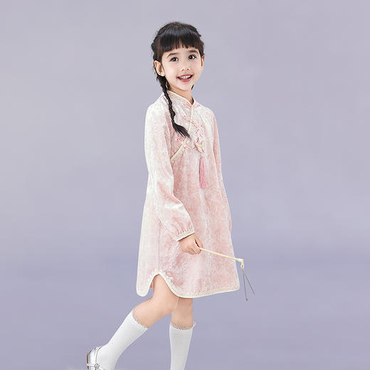 笛莎Deesha观山见女童连衣裙2025秋季女童连衣裙 商品图3