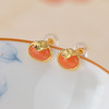【柿柿如意】S925纯银天然南红水红柿子耳钉【CW-ED03973】 商品缩略图1
