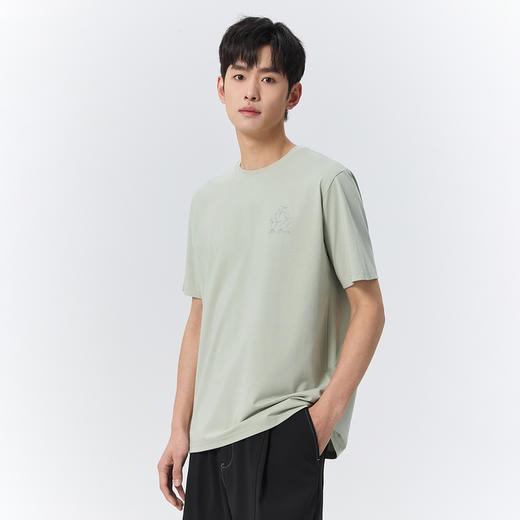 GXG男装【凉感面料】25夏季凉爽透气百搭打底运动短袖男式圆领T恤K&C 商品图13