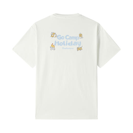 GXG男装【凉感透气】25夏季创意后背露营图案吸湿速干男式短袖T恤K&C 商品图2