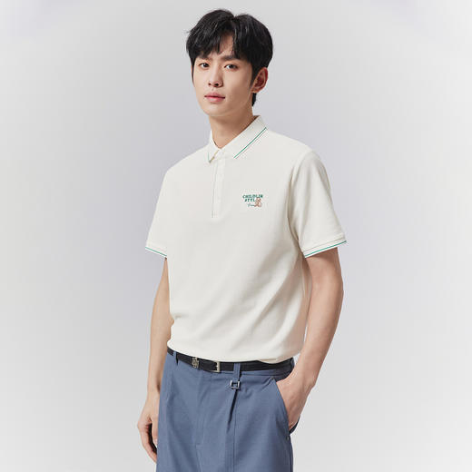 GXG男装【7A抗菌】25夏季简约百搭时尚刺绣凉感透气男式翻领短袖POLO衫K&C 商品图8