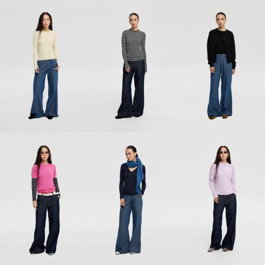 oneup天丝阔腿微喇牛仔裤 商品图4