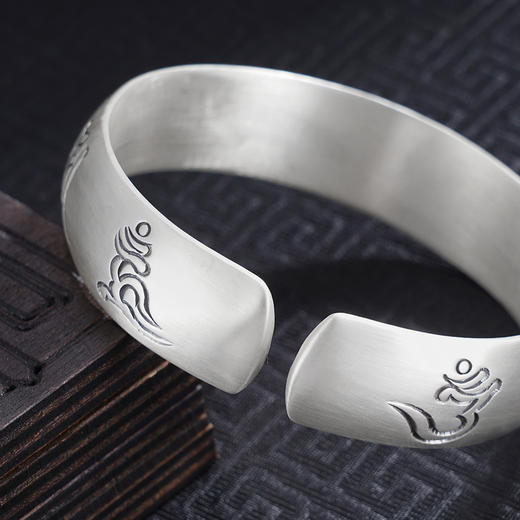 【真言莲心】子佩集S999手工银手镯原创设计【55081256】2506 商品图3