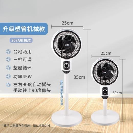2025年循环扇家用大风力立式落地扇 360°摇头+45°仰角送风 台式电风扇 新款摇头风扇办公室家用 商品图3