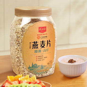 精力沛燕麦片1030g/罐全粒大片营养纯谷物高纤蛋白即食冲泡免煮早餐 /水饮冲调 /冲饮谷物 /麦片 商品图7