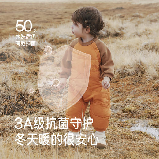 【商场同款】英氏婴儿衣服秋冬保暖男童连体衣撞色抗菌男宝爬服 商品图2