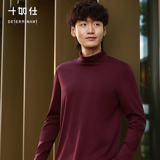 新疆长绒棉保暖远红外高领长袖上衣T恤-T04-02 商品图0