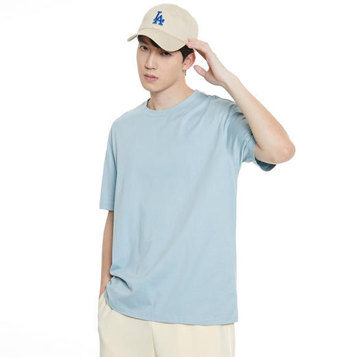 GXG男装【百搭纯色】夏季宽松纯棉休闲短袖T恤男K&C 商品图11