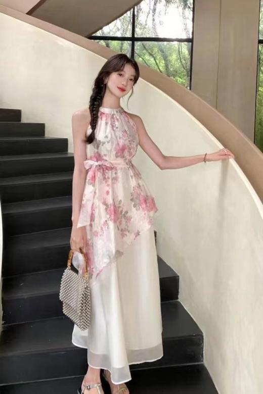 SUMMER & SAGE 韩系温柔印花拼接连衣裙 20893 商品图1