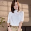 Awm-24012025早秋新款时尚半高领纯色T恤女士修身内搭上衣时尚打底衫 商品缩略图2