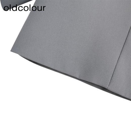 oldcolour商场同款夏季灰色气质休闲短款西装外套女P27041023 商品图4