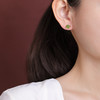 【如意清欢】S925纯银碧玉平安如意天然和田镂空花丝银耳钉【CW-ED03925】 商品缩略图3