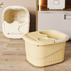 【这一刻泡走疲惫，享受轻松生活！】泡脚桶家用加厚加高 带滚轮便携足浴桶 过小腿保温按摩 洗脚桶洗脚盆-QB 商品缩略图2