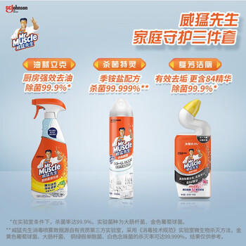 威猛先生（Mr Muscle） 油污清洁剂 455g+455g替换装 柑橘香 厨房重油污净 /家庭清洁/纸品 /家庭环境清洁 /油污清洁剂 商品图3