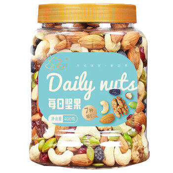 新边界 高端原味混合坚果400g果仁每日坚果酸奶伙伴罐装纯坚果 /休闲食品 /坚果炒货 /混合坚果 商品图1