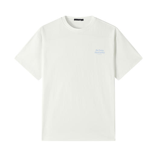 GXG男装【凉感透气】25夏季创意后背露营图案吸湿速干男式短袖T恤K&C 商品图1