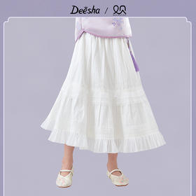 笛莎Deesha观山见女童半裙2025秋季女童半裙