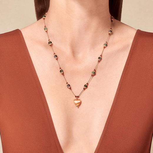 订购8周到｜Tityaravy-DIL 1-黝帘石 心形 吊坠 项链［法国设计师］ 商品图1