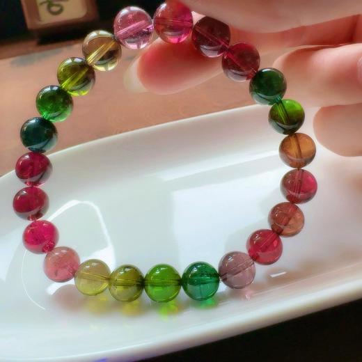 8.5mm单圈老矿碧玺手串 商品图7