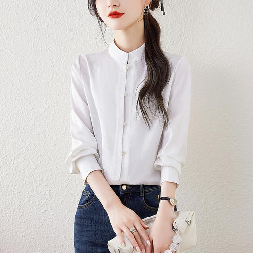 【预售3天】PY 新中式国风立领长袖衬衫 &TG2039 商品图3