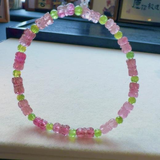 4.6-7mm单圈粉碧玺手串 商品图6