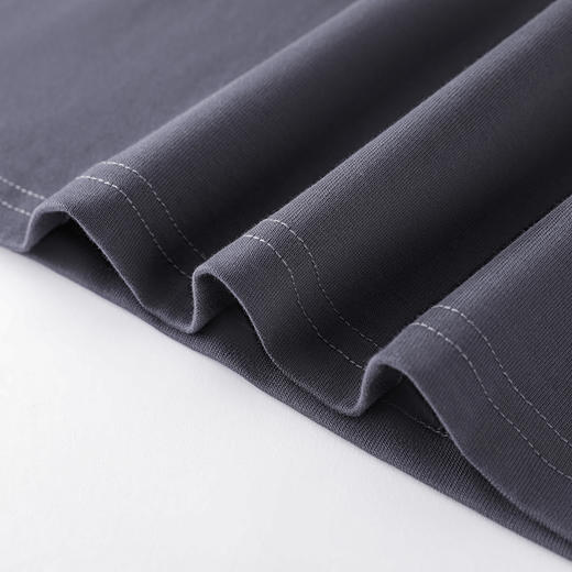 GXG男装【领口小熊】25夏季时尚弧形字母微阔版男式重磅短袖t恤K&C 商品图11