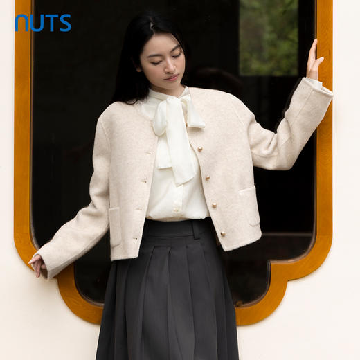 手工呢料短外套 商品图0