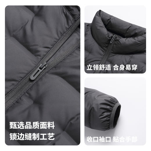【鸭绒】圣得西男士轻薄保暖羽绒服2025冬新款休闲立领短款外套 商品图5