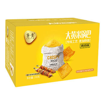 什夫大黄米锅巴烤肉味208g（共5包）儿童零食小包装办公室休闲零食 /休闲食品 /膨化食品 /锅巴 商品图1