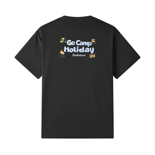 GXG男装【凉感透气】25夏季创意后背露营图案吸湿速干男式短袖T恤K&C 商品图4