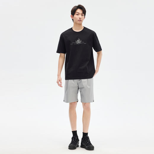 GXG男装【麦穗排版】夏季时尚简约字母图案男士纯棉圆领短袖t恤K&C 商品图12