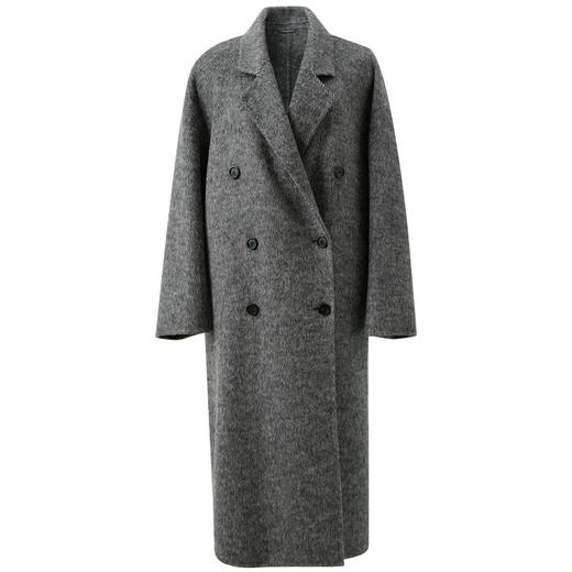 【阿尔巴卡】三彩2025冬季新款双面呢大衣绵羊毛呢外套长款S 商品图4