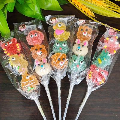 糖上花开味果汁软糖支儿童网红休闲零食小吃水果味棒棒糖果