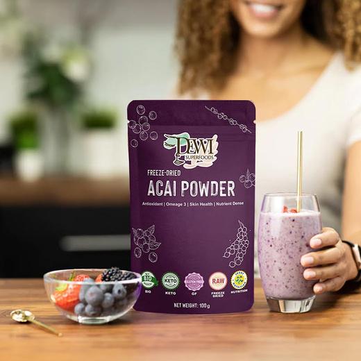 Dewi Superfoods黛维巴西莓冻干粉花青素酸奶代餐紫黑进口Acai 商品图5
