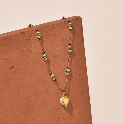 订购8周到｜Tityaravy-DIL 1-黝帘石 心形 吊坠 项链［法国设计师］ 商品图2