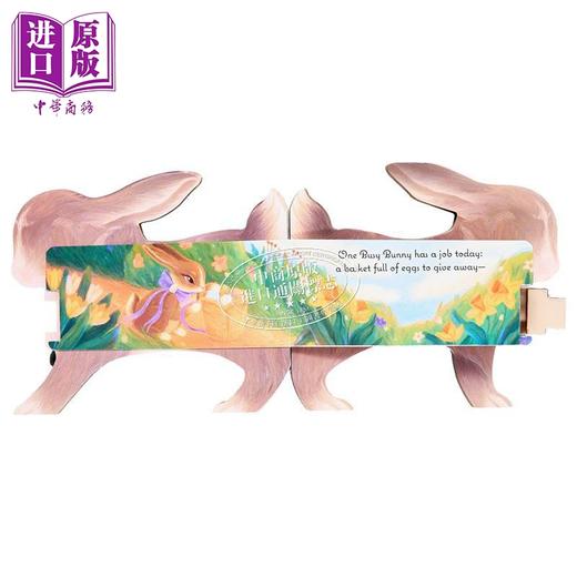 【中商原版】异形书 2册 英文原版儿童纸板书 一只小黑猫One Black Cat+一只小灰兔One Busy Bunny 动物造型绘本 进口低幼童书 商品图3